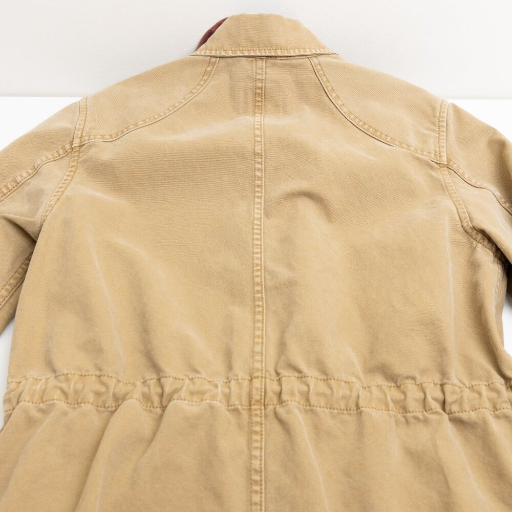 Aritzia TNA Jasper Field Jacket Relaxed Cotton Canvas Vintage Topaz Tan *Altered - Picture 13 of 16